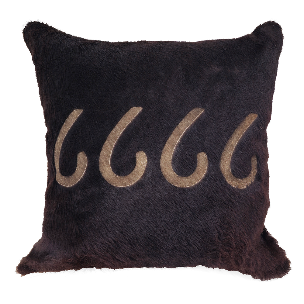 6666 Ranch Cowhide Small Square Pillow