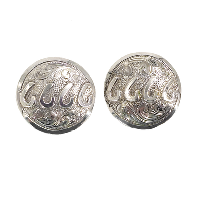 Baru's Silver 1.25" Round Earrings-Silver Brand