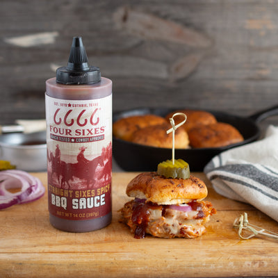 Four Sixes Straight Sixes Spicy BBQ Sauce