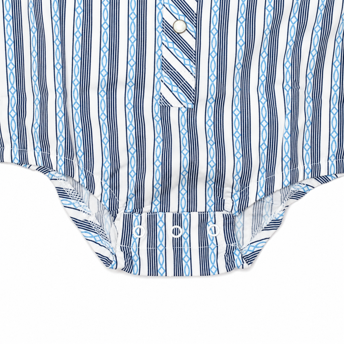Wrangler Baby Boy Blue/White Bodysuit - Long Sleeve