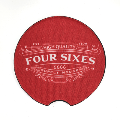 Red Four Sixes Supply House Car Coaster