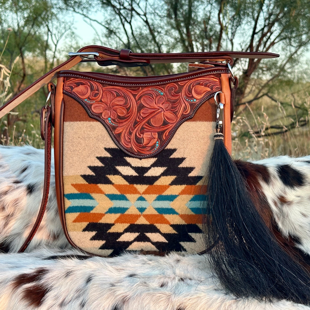 Southwest Collection, Rancho Arroyo Crossbody with Cowboy Style Chap Pocket