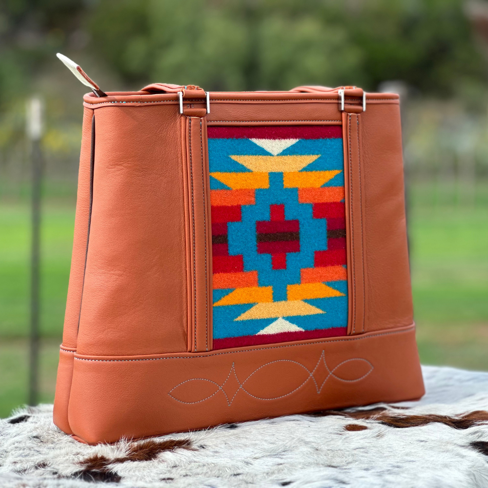 Quanah Tote in Rio Rancho Turquoise and Copper