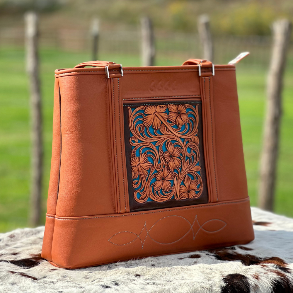 Quanah Tote in Rio Rancho Turquoise and Copper