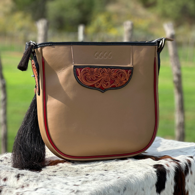 Southwest Collection, Red & Black Saddle Blanket Wool Tote