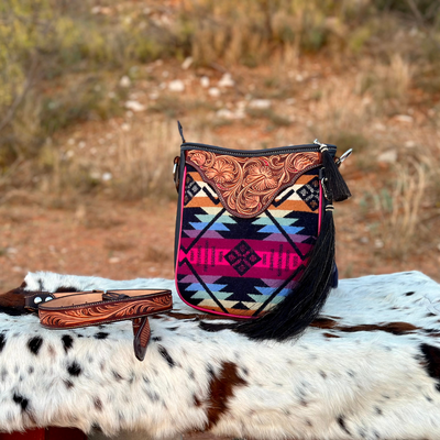 Southwest Collection Crossbody in Coyote Butte Navy & Pink