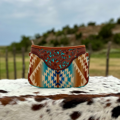 Southwest Collection, Pagosa Springs Clutch with Turquoise Filigree