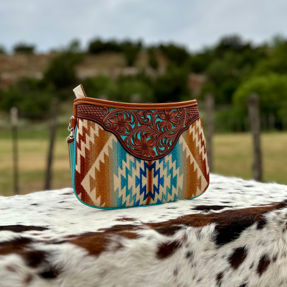 Southwest Collection, Pagosa Springs Clutch with Turquoise Filigree