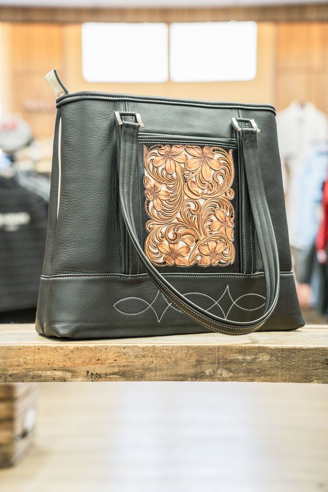 Quanah Style tote in Black and Diamond