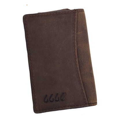 Leather Card Holder Wallet w/ Money Clip