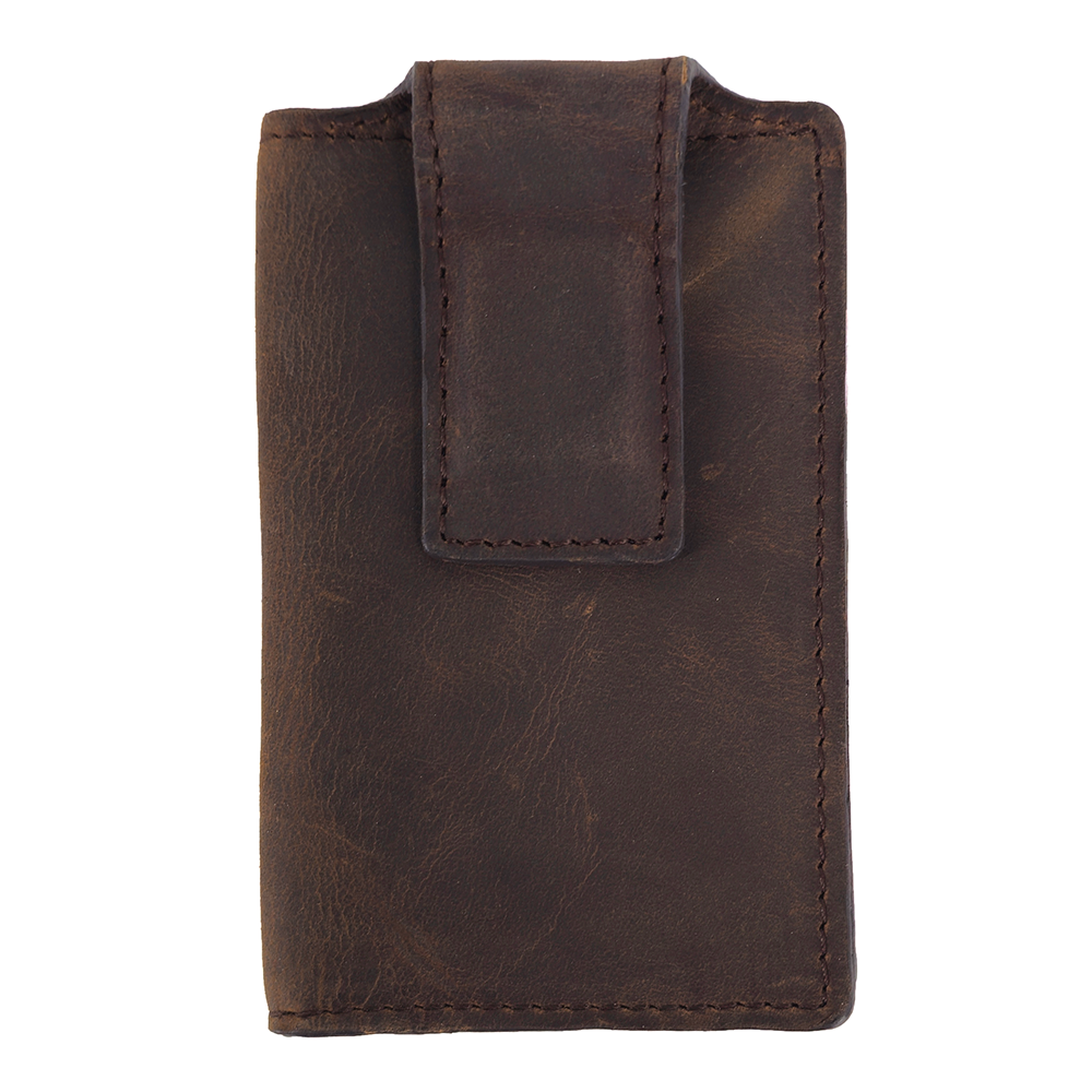 Leather Card Holder Wallet W/ Clip