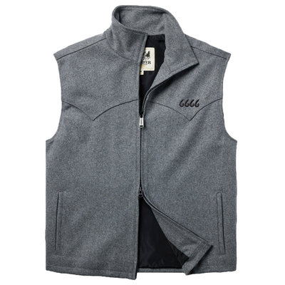 Schaefer Men's Charcoal Wool Arena Vest Zipper