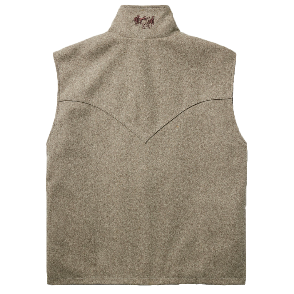 Schaefer Outfitter Men's Taupe Wool Arena Vest Back