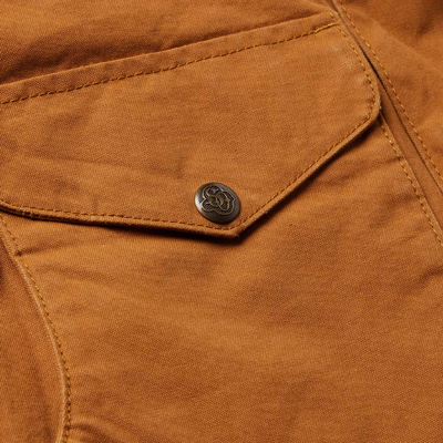 Schaefer Zip Canvas Jacket w/ Fleece Blanket Lining Pocket- Saddle