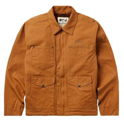 Schaefer Zip Canvas Jacket w/ Fleece Blanket Lining- Saddle