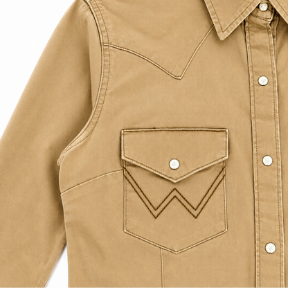Wrangler Women's Western Snap Work Shirt- Rawhide