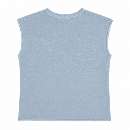 Light Blue Knit Cap Sleeve Sweater/Tee