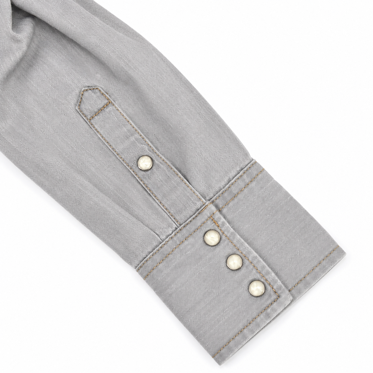 Wrangler Women's Western Snap Work Shirt- Grey Denim