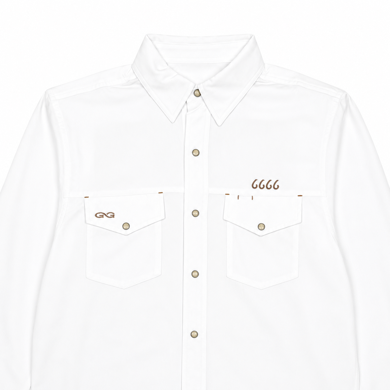 GameGuard StockYard Long Sleeve Pearl Snap - White
