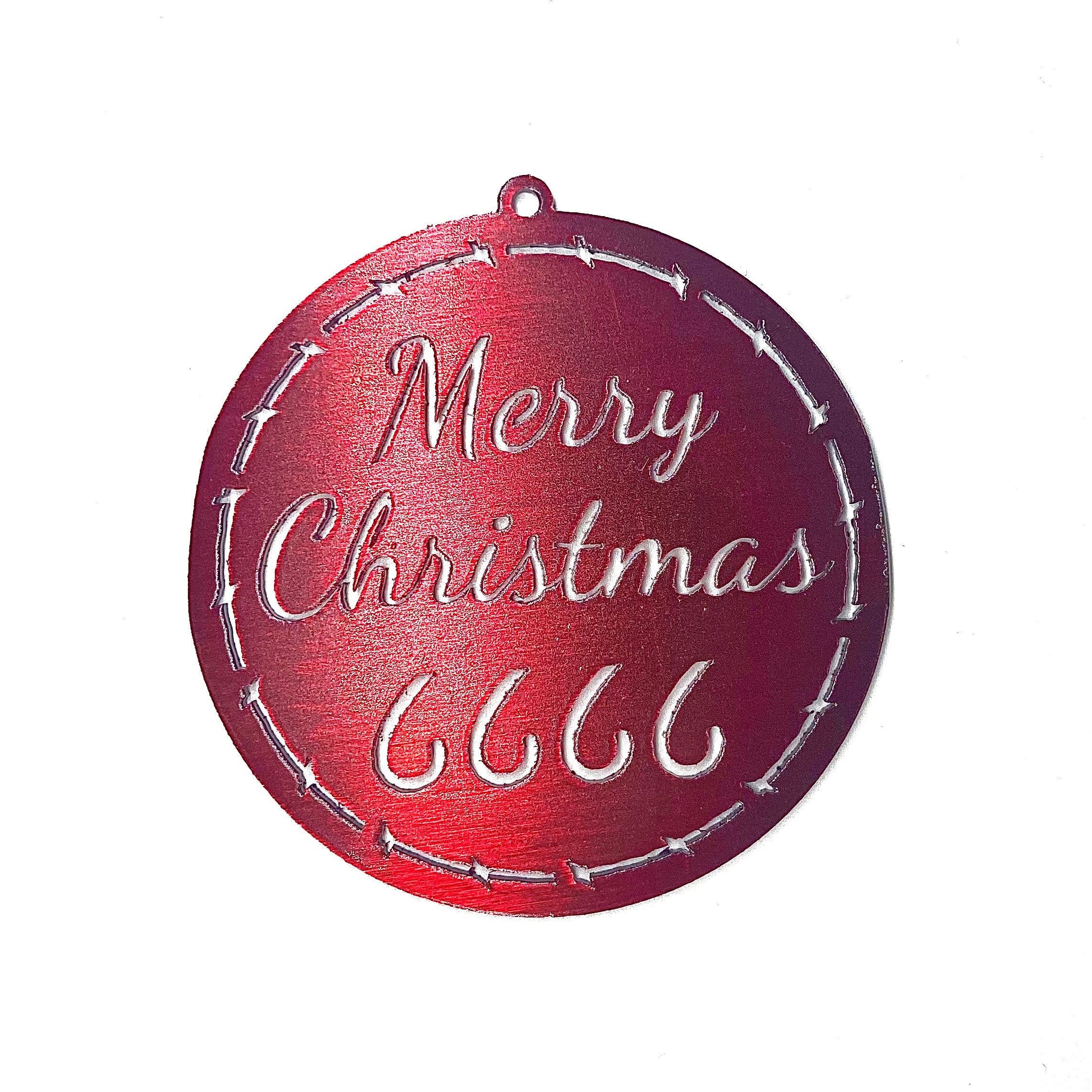 Four Sixes Christmas Ornament - Red