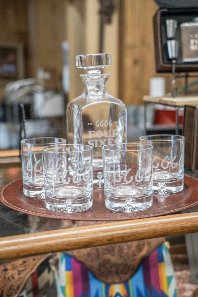 Four Sixes Brand Decanter Set