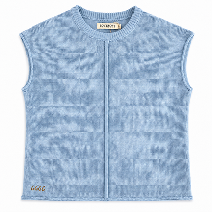 Light Blue Knit Cap Sleeve Sweater/Tee