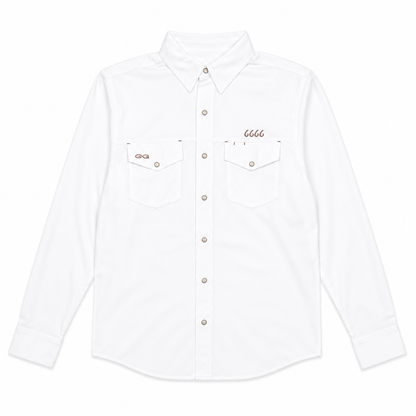 GameGuard StockYard Long Sleeve Pearl Snap - White