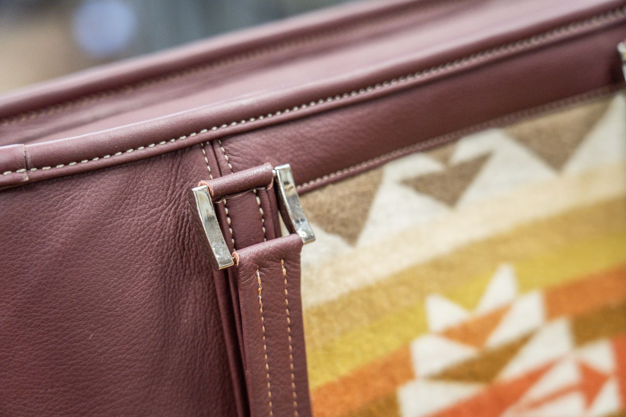 Quanah Style tote in Burgundy and Cream