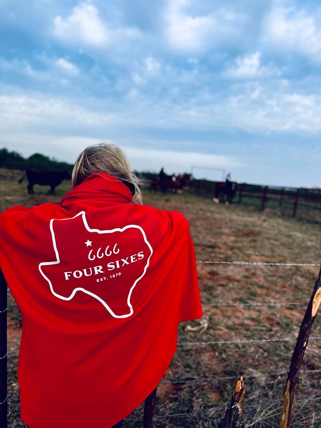 Four Sixes Sweatshirt Blanket