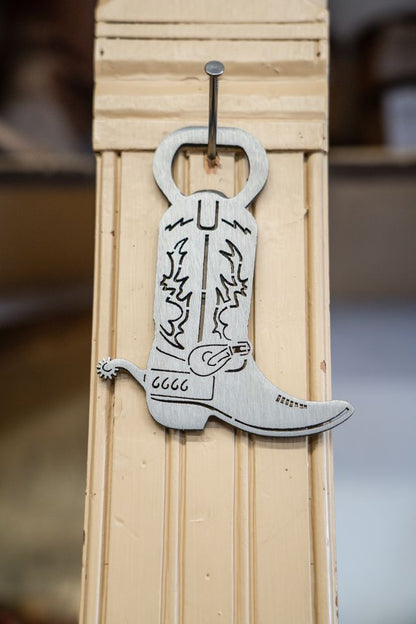 Metal Boot Bottle Opener Silver