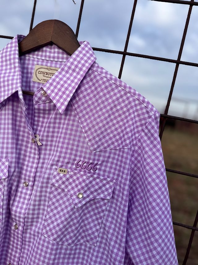 Chemise manches longues à carreaux et grand col Claudine fille bordeaux Chemise manches longues à carreaux et grand col Claudine fille bordeaux