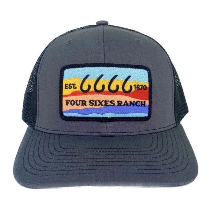 Sunset Patch Charcoal Black Trucker
