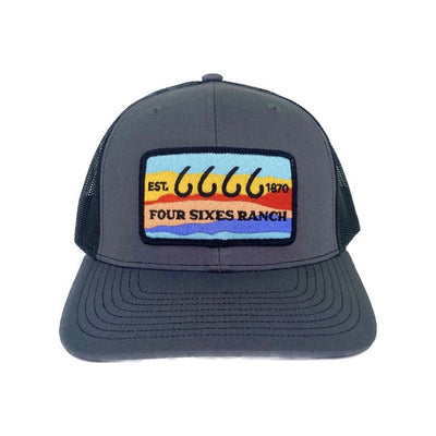 Sunset Patch Charcoal Black Trucker