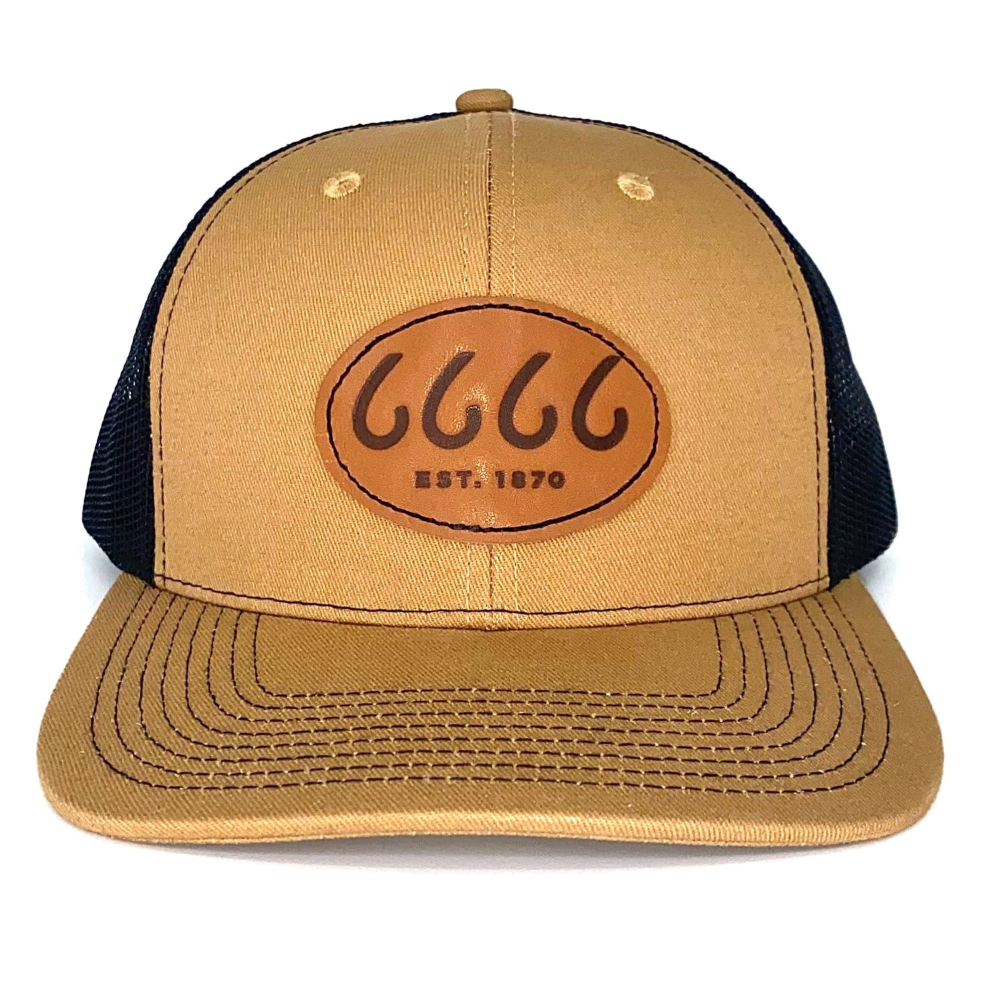 Leather Patch Trucker Old Gold/Black