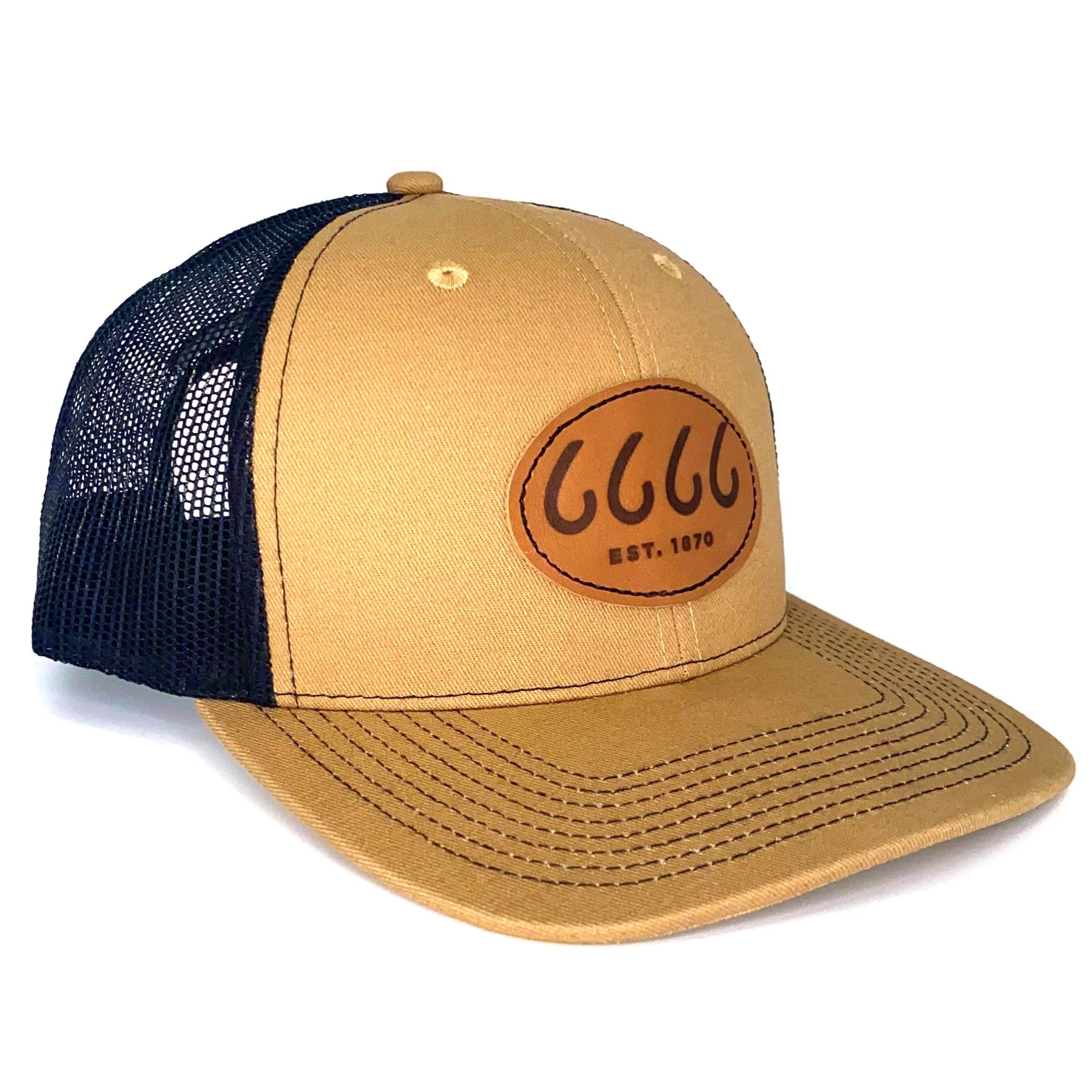 Leather Patch Trucker Old Gold/Black