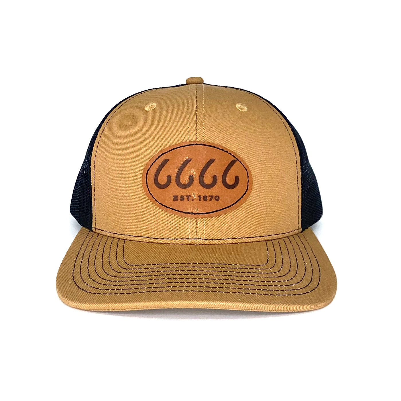 Leather Patch Trucker Old Gold/Black