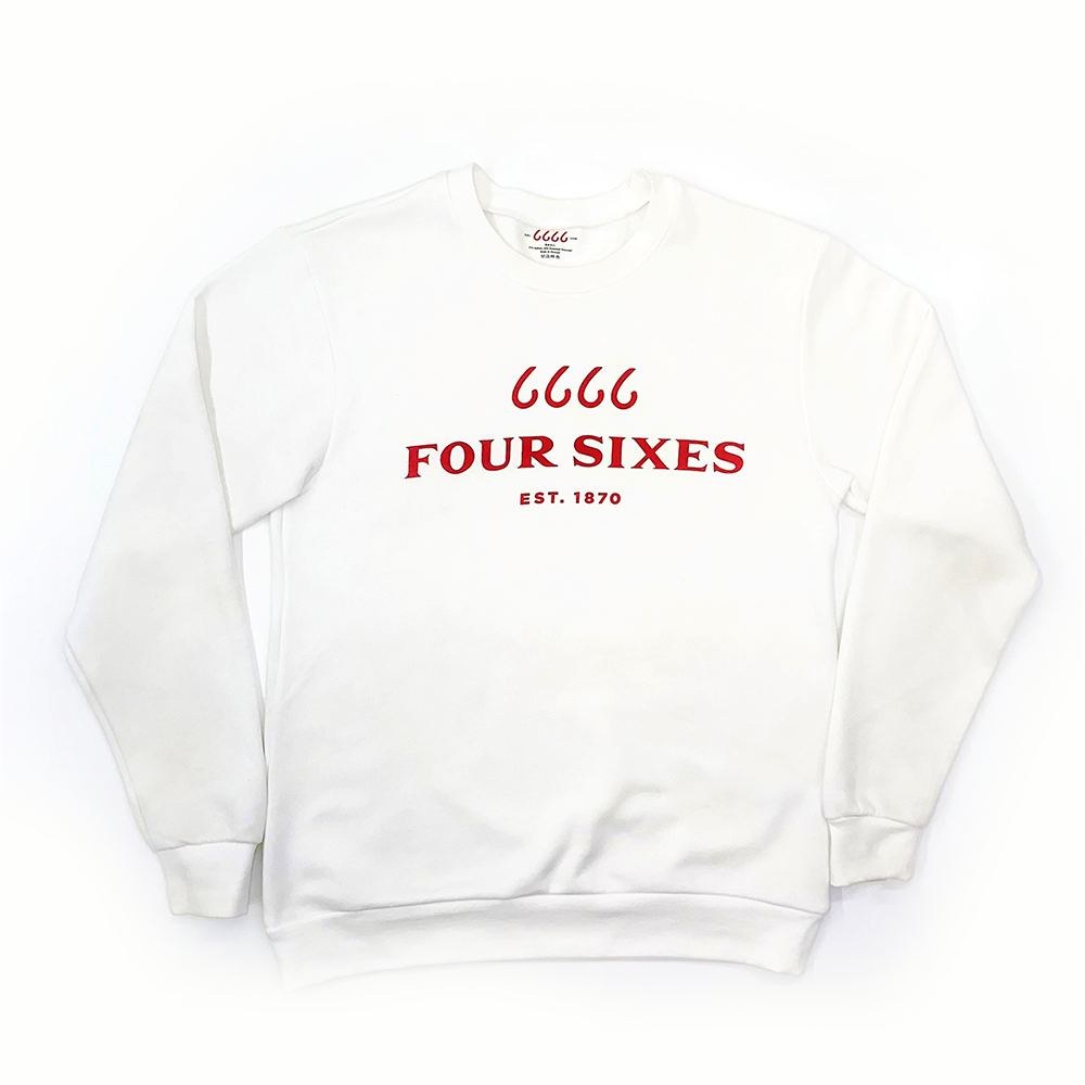 *SALE* Crewneck Sweatshirt - White w/ Red Logo