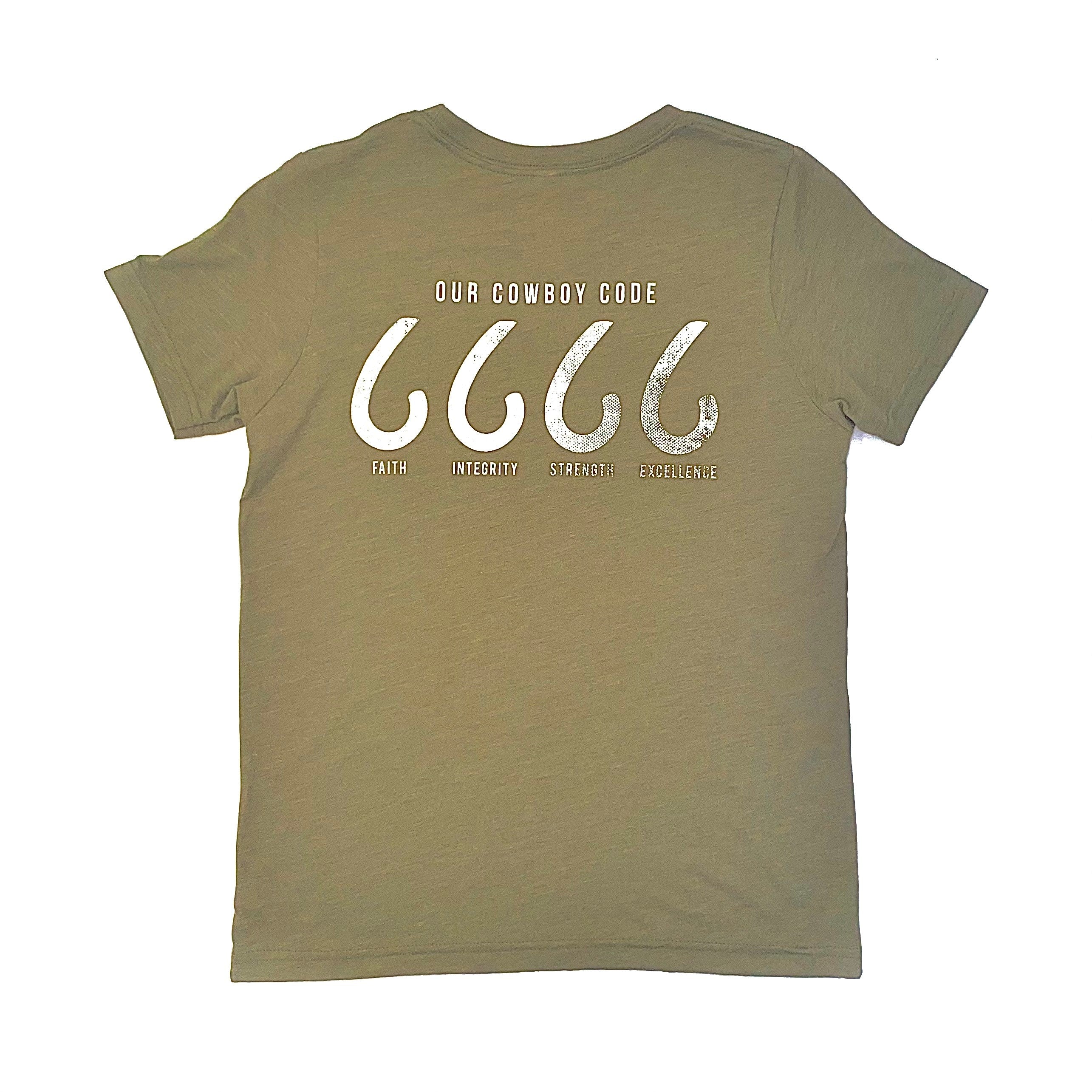 Youth Logo Triblend Olive T-Shirt Back