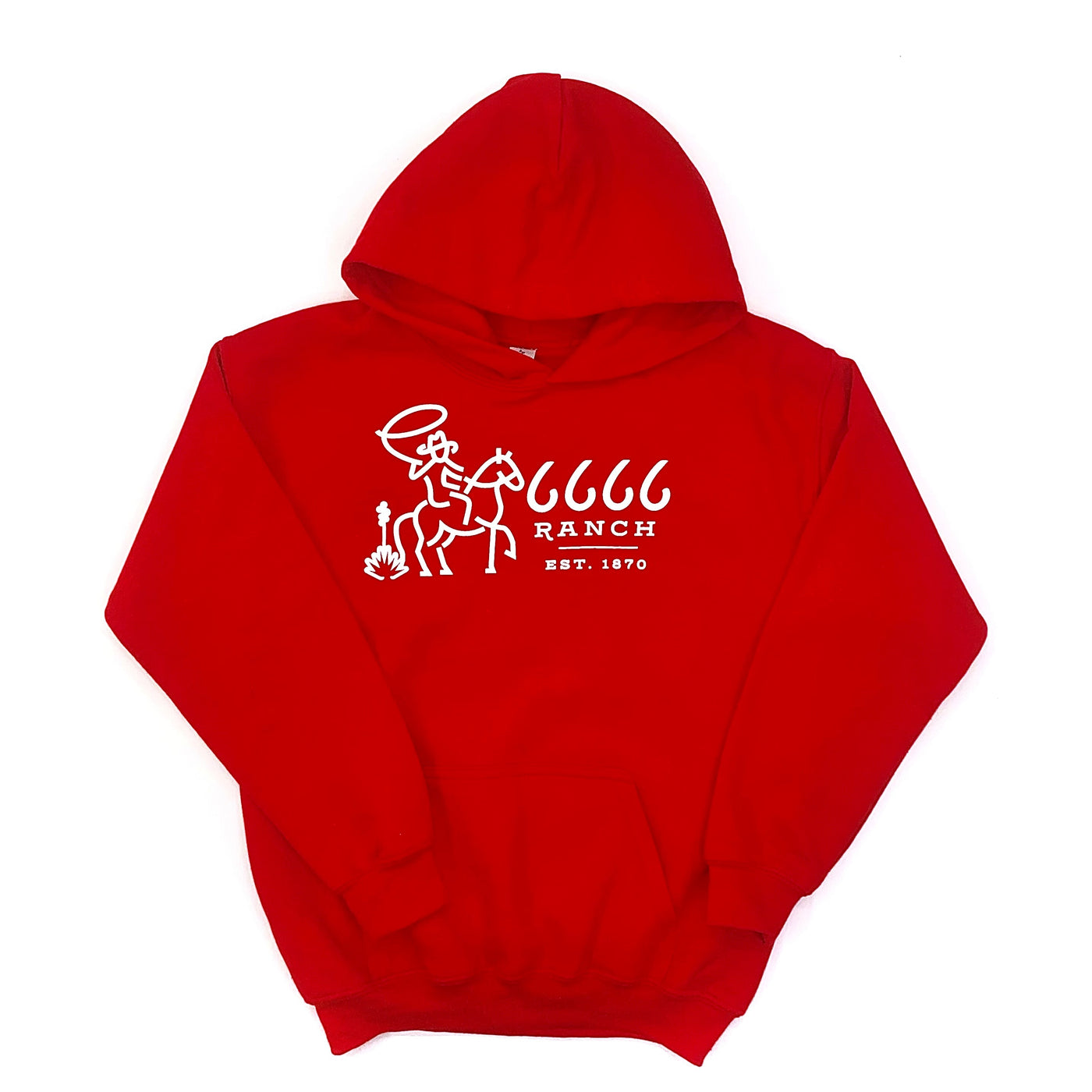 Youth Retro Cowboy Hoodie - Red