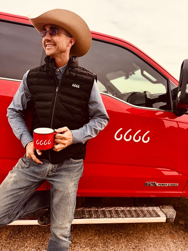 Four Sixes Red Camp Mug