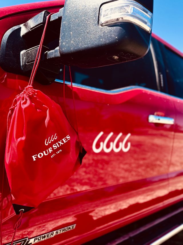 Four Sixes Drawstring Backpack