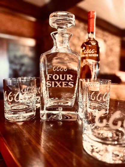 Four Sixes Brand Decanter Set