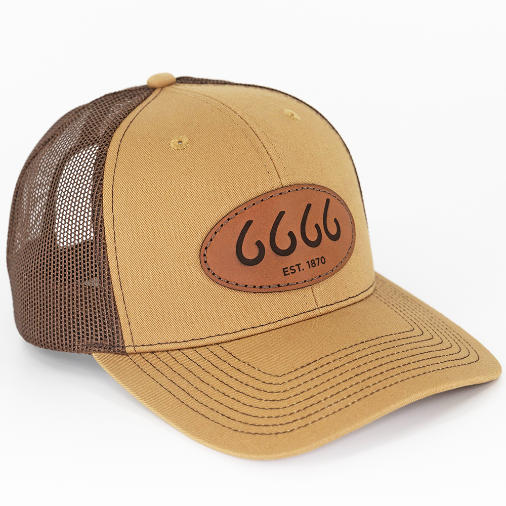 Leather Patch Trucker Old Gold/Brown