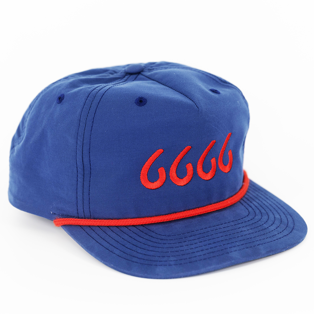 Four Sixes Richardson 256 Navy/Red Flat Bill