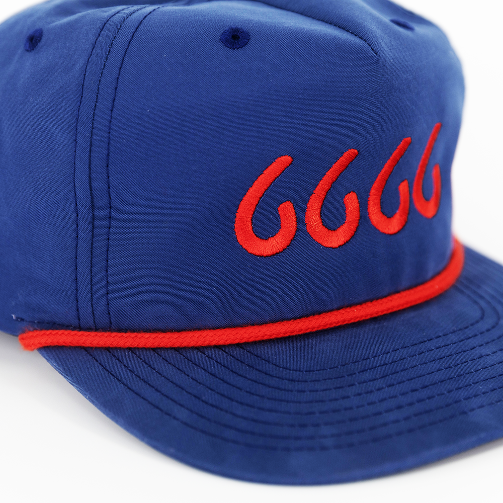 Four Sixes Richardson 256 Navy/Red Flat Bill