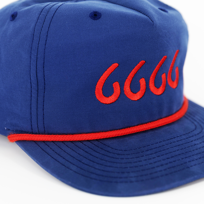 Four Sixes Richardson 256 Navy/Red Flat Bill