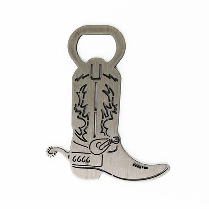 Metal Boot Bottle Opener Silver