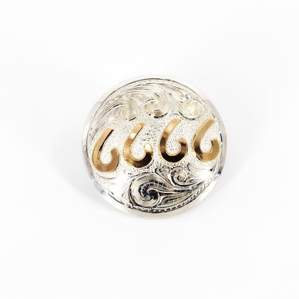 Baru's Silver 1.25" Round Scarf Slide w/ Goldfill Brand
