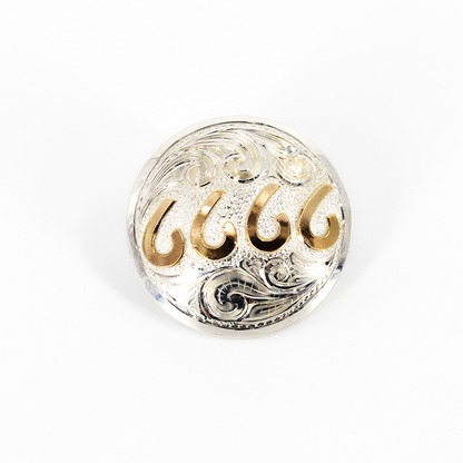Baru's Silver 1.25" Round Scarf Slide w/ Goldfill Brand
