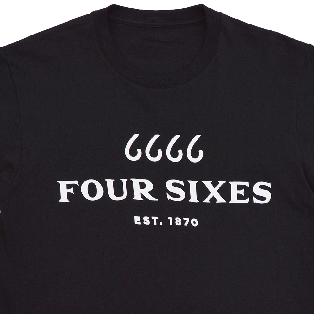 Black Heavy Cotton Logo Crew T